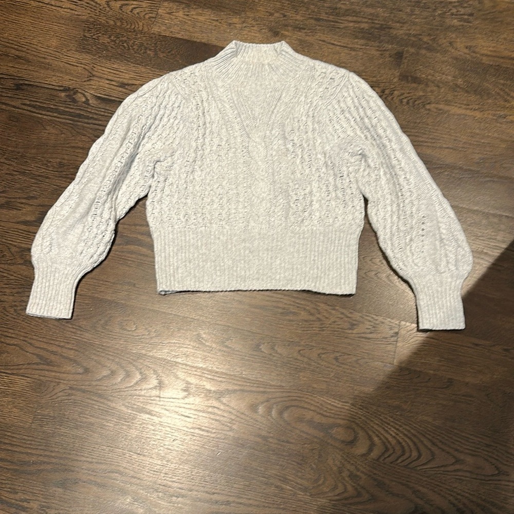 Joe’s Jeans Renna mock turtleneck sweater in light gray size XS